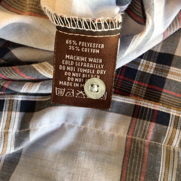 Dolphino Collection Mens Short Sleeve Blue Plaid Button Up Shirt Size XXL - Picture 9 of 9